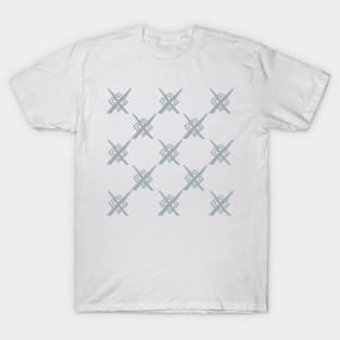 Grey ethnic elements pattern T-Shirt